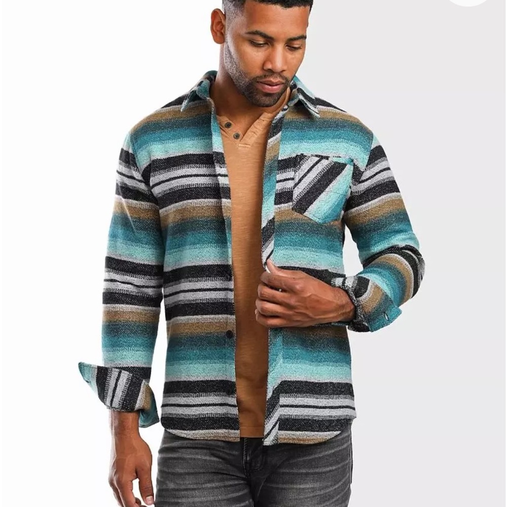 Striped Multicolor Casual Button Down Shirt